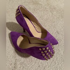Only Maker Purple Rock Stud Heels